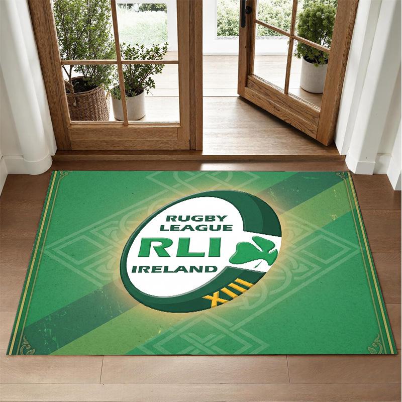 Irland Rugby Design Kristall Samt Teppich Weiche Dekorative Matte für Schlafzimmer Eingang