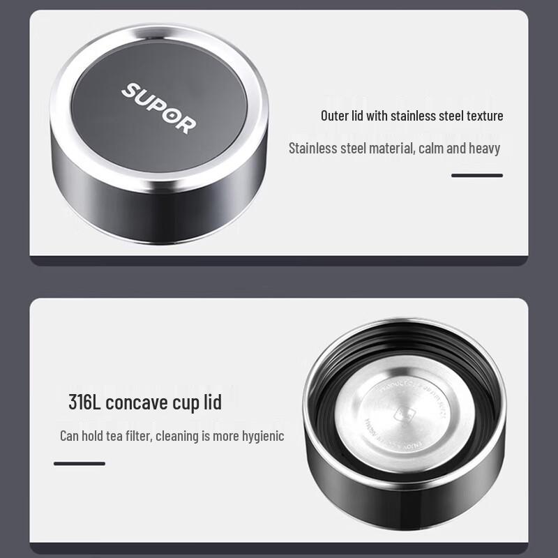 SUPOR Double-Wall Glass Tea Tumbler with Infuser