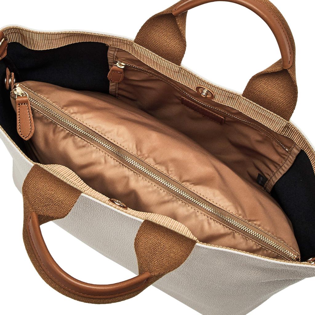 Scotch Grain Neo Leder A4 Tote Bag Plain BREATH Cream [Topkapi] Damen