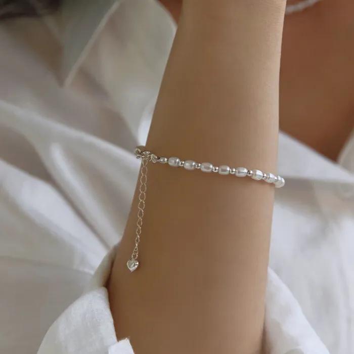 Rice pearl ball bracelet