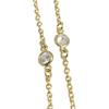 [VINGTAINE] Elegant Stone Chain Long Necklace Cubic Zirconia CZ Station Necklace C93-8-g