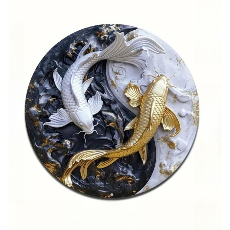 Hexenbesen Halloween Schild, Runde Aluminium Wandplakette 20x20cm