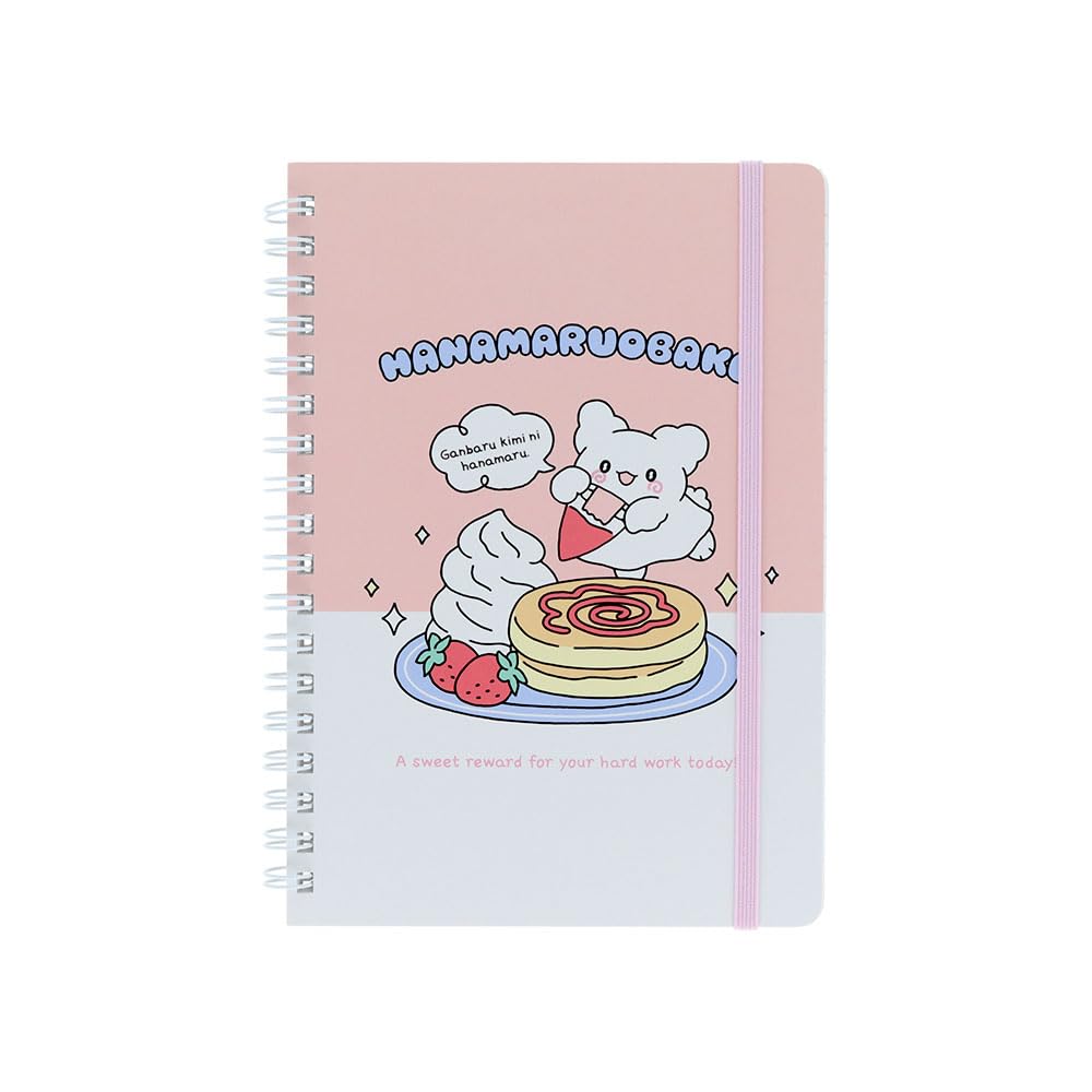 

Stationery Hanamaru Obake Sanrio Characters Charm Ring S2643472 Sun-Star Notebook, B6, Pink, розовый