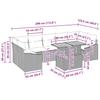 Garden Sofa Set with Cushions and Storage 8 pcs Black and Beige