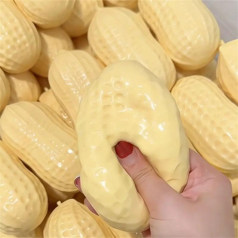 Creative Slow Rebound Simulated Peanut Squishy Toy Stress Relief Soft Decompression Toy Squeeze Fidget Toy Party Favors Gift