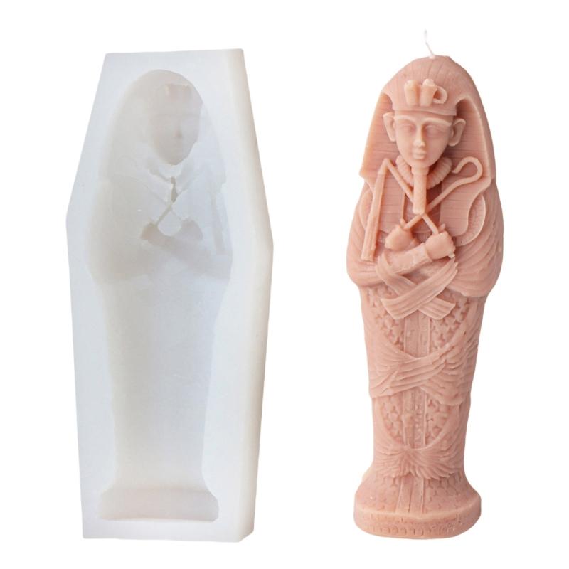 

Flexible Silicone Mold Handmade Scented Candle Mould 3D Mummy Shaped Aromatherapy Jewelry Mold Home Decorations