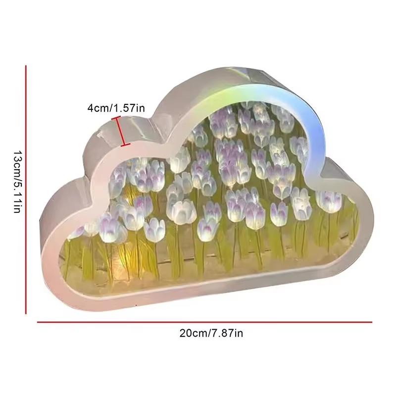 Multi-style Handmade Tulip Night Lght Handmade DIY Bag Creative Desktop Ambiance Light Decoration Girl's Valentine's Day Gift