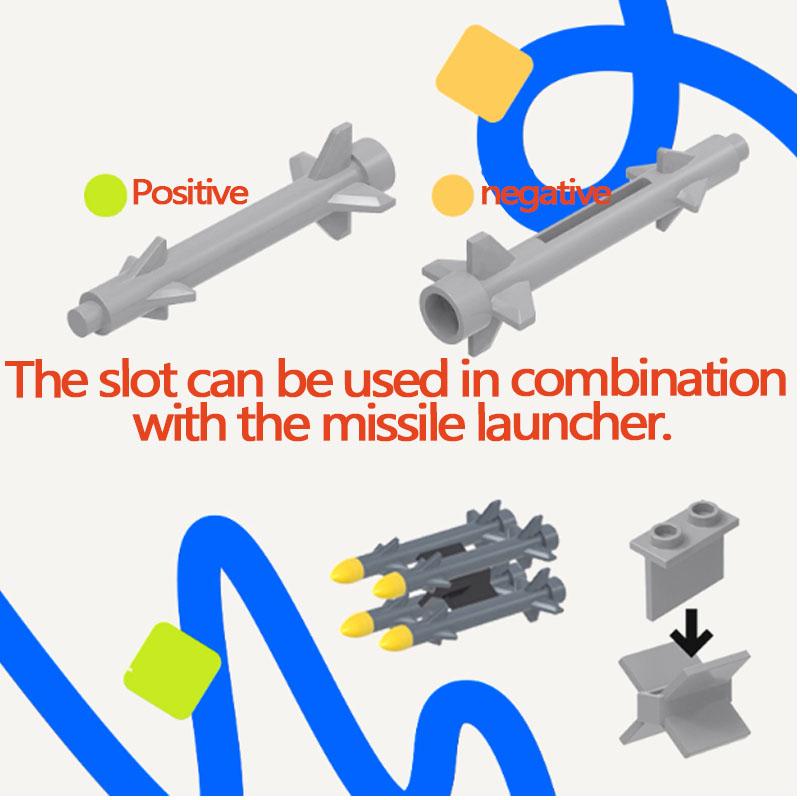 MOC Compatible Military Character Building Blocks Accessories Missile Models Fighter Jet Assembly Children's Toy Mini Brick Gift