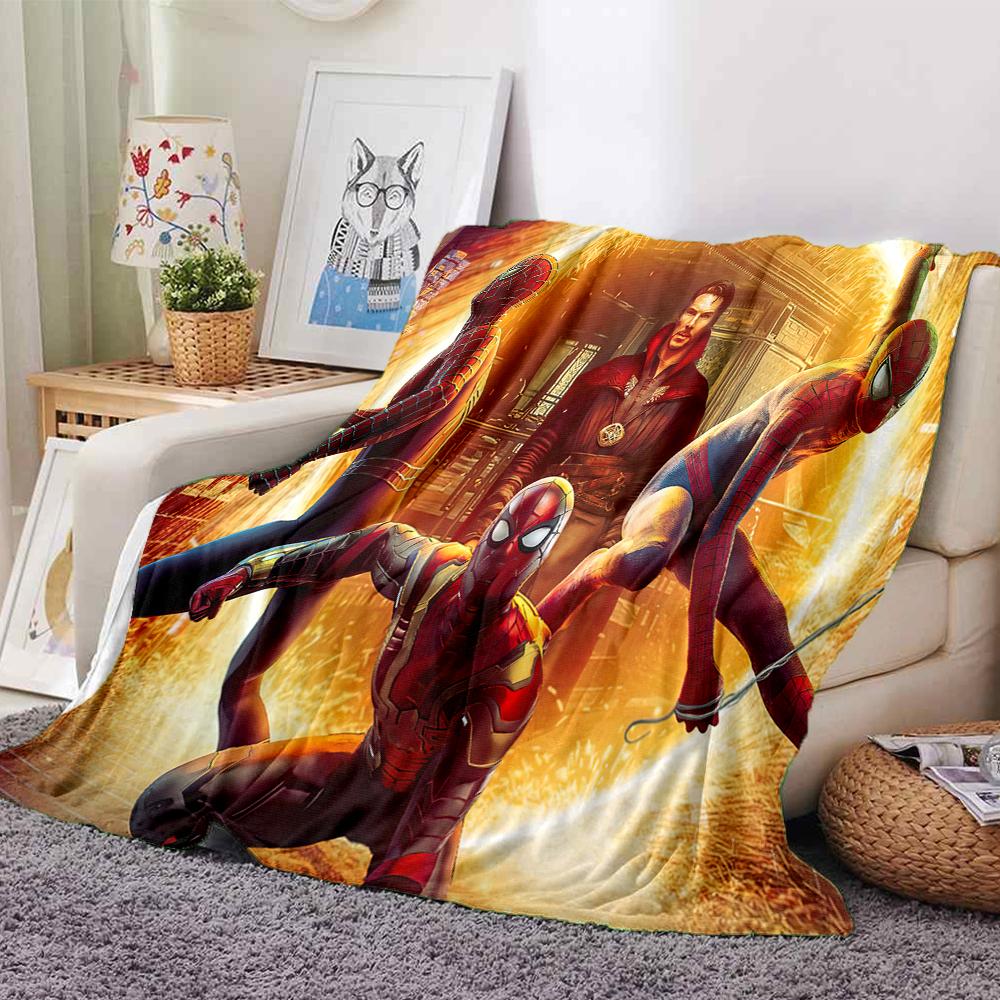 Spiderman Spiderverse Blanket Soft Throw Blanket For Home Bedroom Bed Sofa Travel Office Solid Christmas Blanket