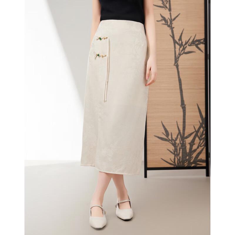 Sishui Nianhua Damen Eleganter Midi-Rock L22042Q1
