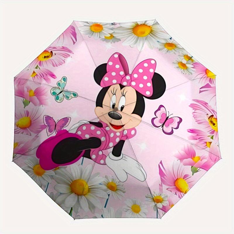 

1pc Minnie Mouse Automatic Umbrella | Portable Foldable 8-Rib Manual Open, Casual Accessory, Durable Canopy yy250823031