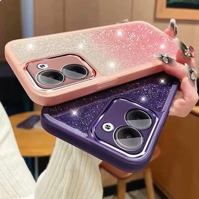 Dla Xiaomi POCO X7 Pro X7Pro Brokatowy Gradient Miękki Silikonowy Pokrowiec Dla Redmi Turbo 4 Ochraniacz Obiektywu Aparatu Wstrząsoodporny Pokrowiec na Telefon