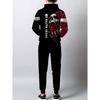 Men's Trendy 3D Luminous Skull Print Autumn And Winter Sweatshirt And Sweatpants 2pcs Set