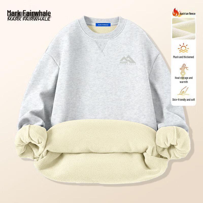 Men's Velvet Fleece Lined Round Neck Sweatshirt