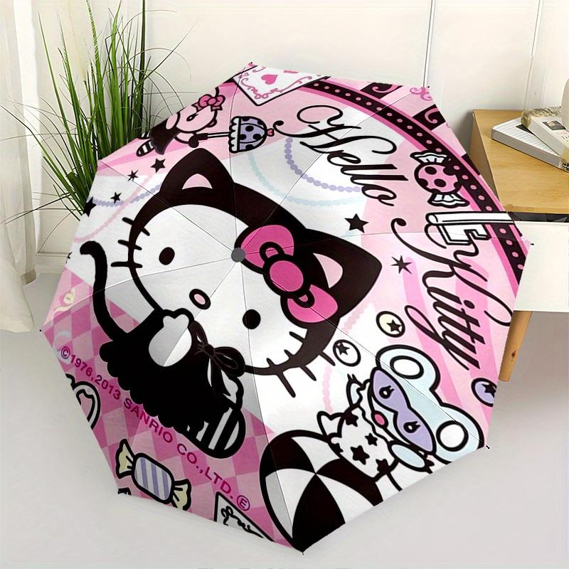 

Hello Kitty,Sanrio Characters Automatic Folding Umbrella-Simple 8-Rib Design, Bright Cartoon Pattern, Durable Iron Frame, Suitable For Trave