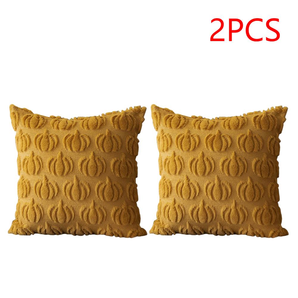 1-4PCS Halloween Ghost Pumpkin Pillowcase Washable Soft Pillow Case  Faux Fur Pillowcase for Festive Home Accent Bedroom Home De