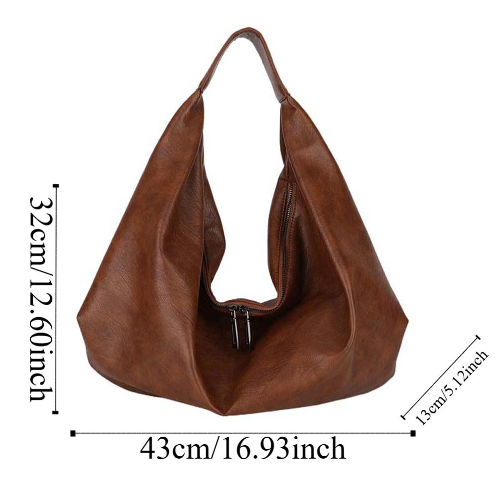 Korean Style PU Dumpling Bag Retro Versatile Commuting Handbag Fashionable Tote Bag  Travel