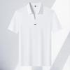 Men's Casual and Fashionable Solid Color Short Sleeved Polo Shirt Comfortable Versatile Summer T Shirt