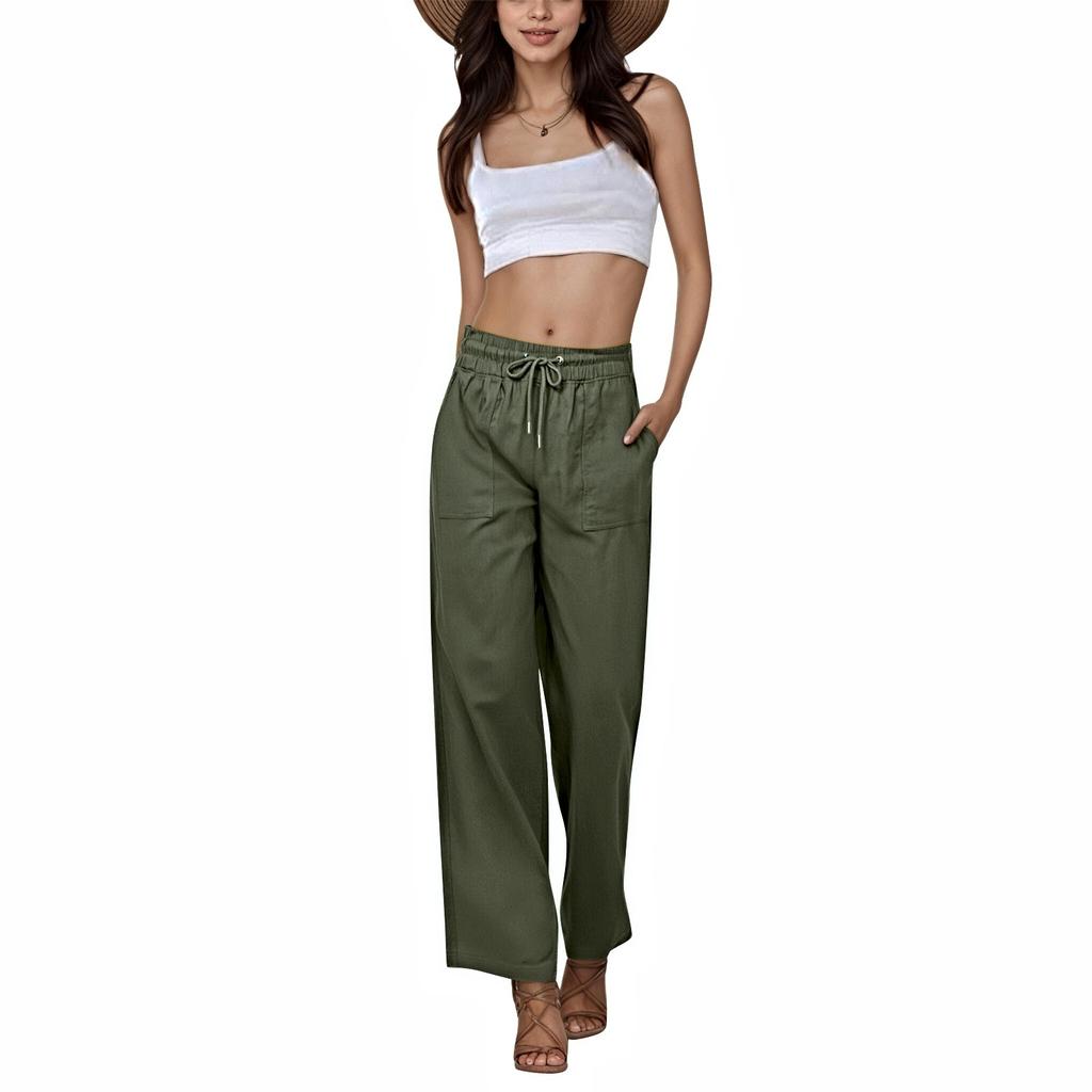 Women's Straight Pants Fashion Casual Pants Nine Point Harlan Pants