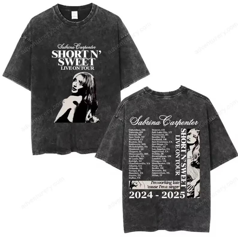 Retro Cotton T-Shirt Sabrina Carpenter Graphic Tee Unisex T-Shirt Size S-3XL M