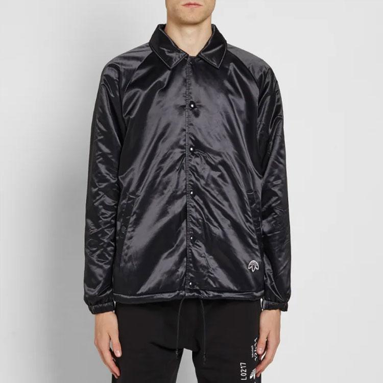 Adidas Originals X Alexander Wang Letter Logo Print Long Sleeve Jacket Men Jacket Black CV5254