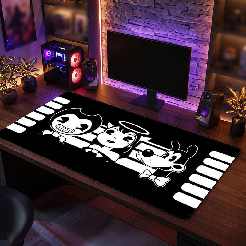 Big Mouse PadBendy and the Ink Machine Extended Soft Desk Mat Gaming Office Computer Table Decor Mat