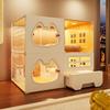 Super Large Free Space Cat Villa Indoor Cat Cage Integrated Litter Box One Room One Hall Style Cat Cabinet Home Pet House
