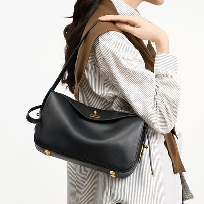 Boston Pillow Bag Armband Premium Feel Handheld Shoulder Genuine Leather Commuter Versatile Large Capacity Crossbody