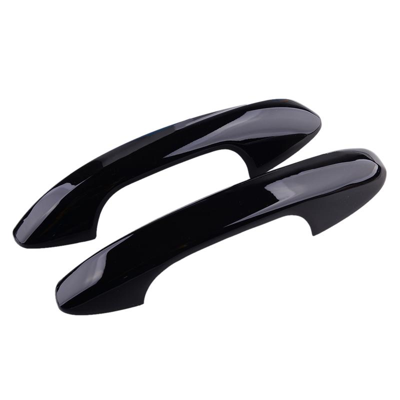 5Pcs Car Exterior Black Door Handle Cover Trim Frame Fit For Mercedes Benz C E GLC Class W205 X253 W213 2016 2017 2018 2019 LHD