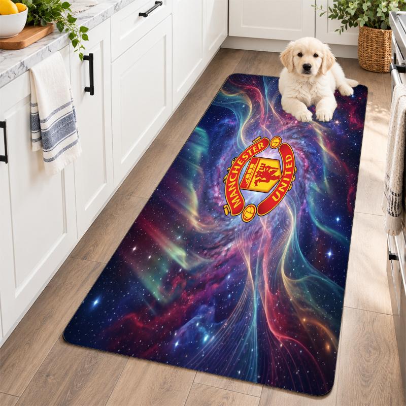 Flannel Kitchen Mat Manchester United Soft Area Rug Non Slip Floor Carpet Home Decoration