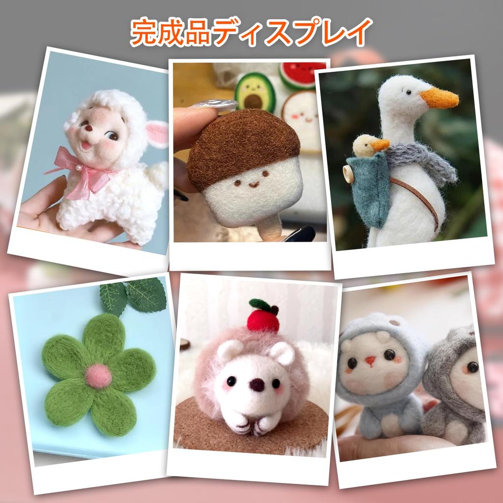 RMTIME Wool Felt Kit, 20-Color Wool Roving Yarn Set, Beginner's Kit with Molds and Portable Storage Case for DIY Crafts and Home Decor