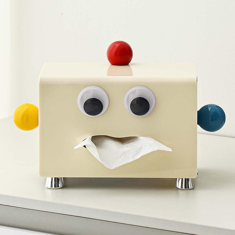 Cute Doll Tissue Box Creative Dining Table Plastic Tissue Box Kitchen Wet Wipes Tissue Dispenser Nordic Home Decoration Art