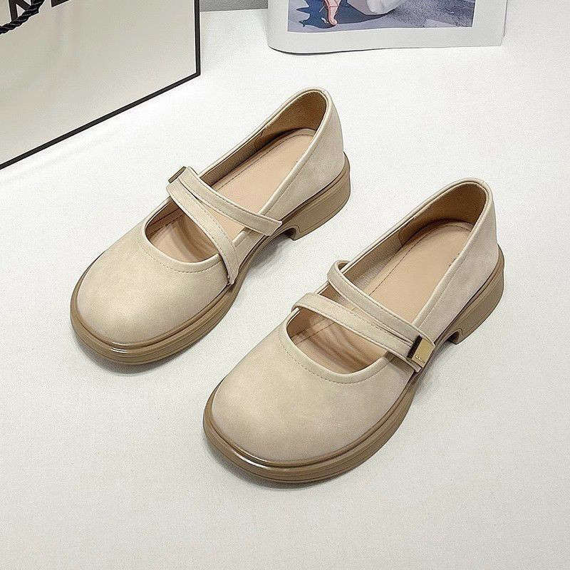 Mary Jane small leather shoes women's new spring and autumn with skirts small leather shoes single shoes women