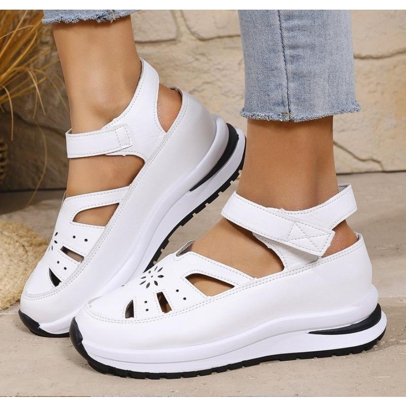 Women's Shoes 2025 Hot Sale Closed Toe Women's Sandals Rome Casual Sandals Women Hollow Platform Wedges Plus Size Shoes Female