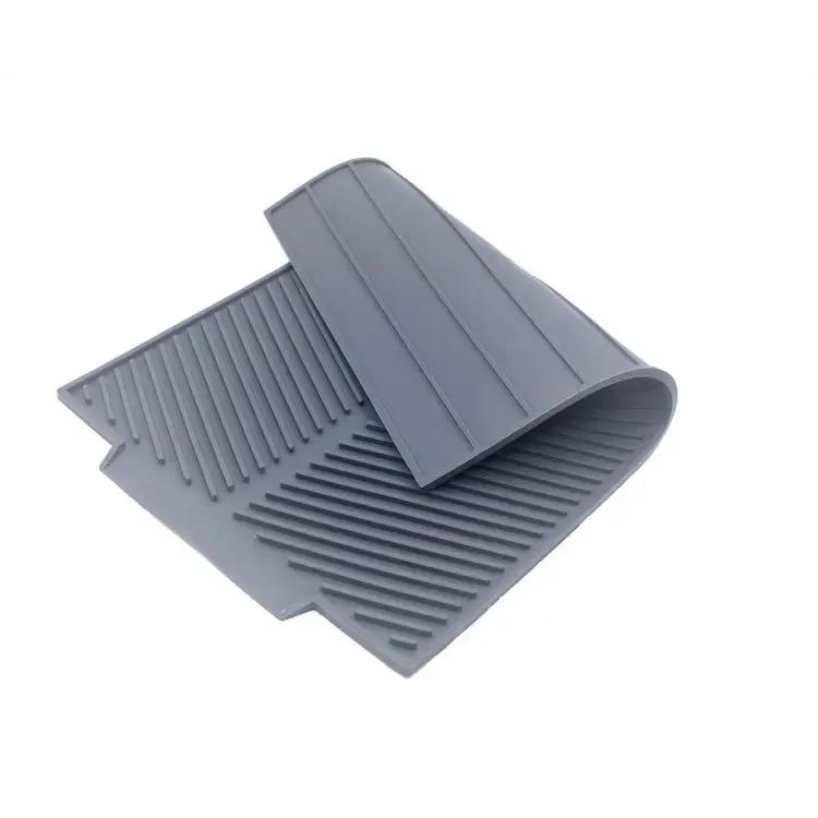 

Кухонная силиконовая дренажная прокладка для миски, тарелки, чашки, сушилка для хранения, держатель, прочный коврик для стола, кухонные принадлежности, защита столешницы, аксессуары S-390x250x6mm серый