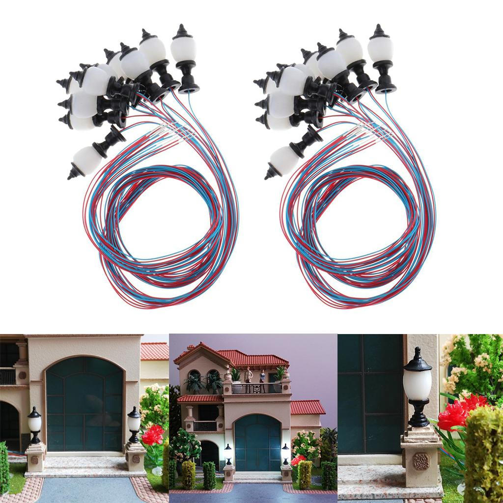 

20 :100 Модель Миниатюрный Уличный Пейзаж Светодиодные Фонари Лампы Масштаб HO