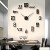 Luminous Large Wall Clock 3D DIY Quartz Clocks Fashion Watches Acrylic Mirror Stickers Living Room Home Decor Horloge