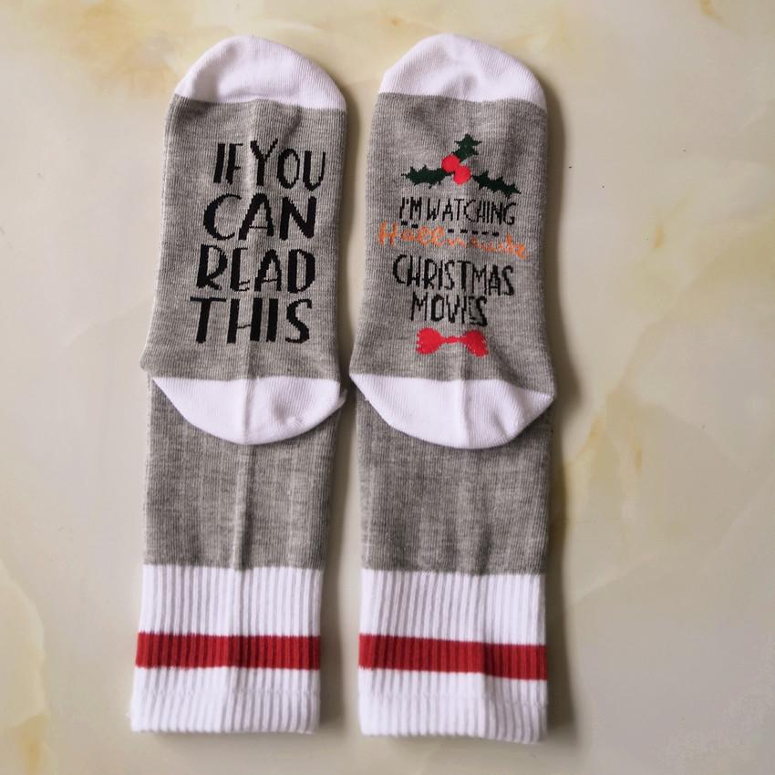 Christmas Sports Cotton Mid-Calf Socks