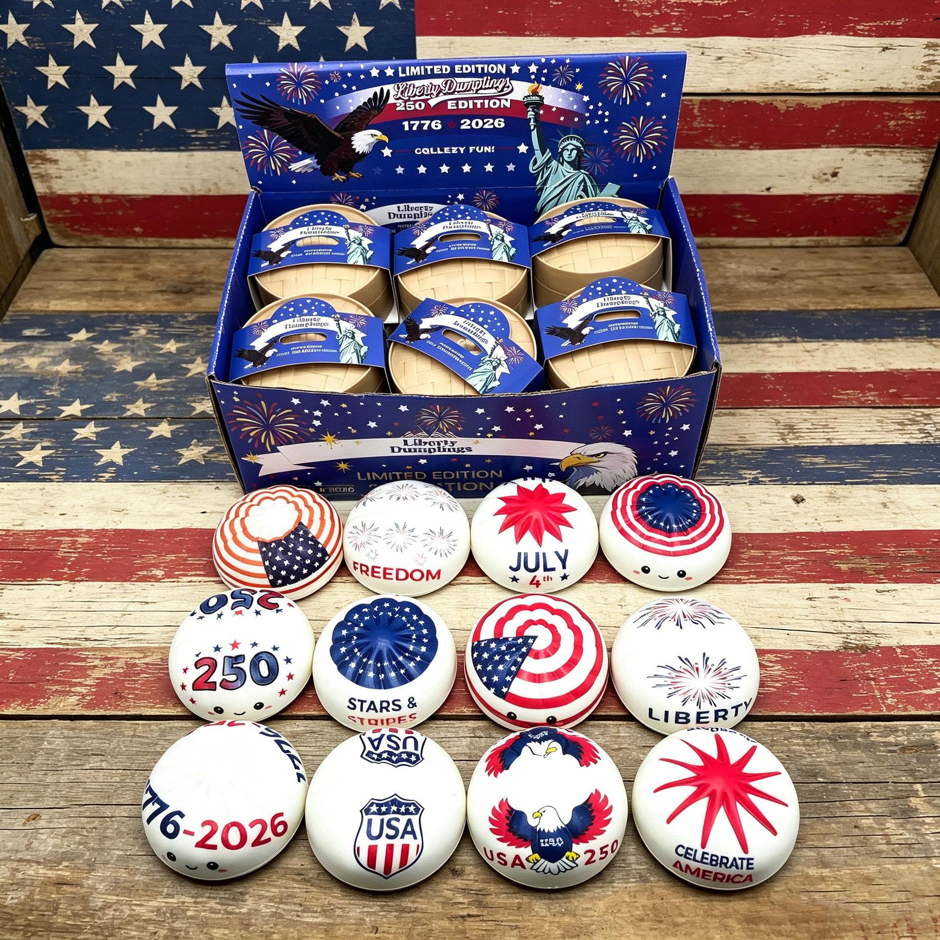 New Usa 250th Anniversary Limited Edition American Independence Day Stress Relief Dumpling Squeeze Toy for Kids Adults