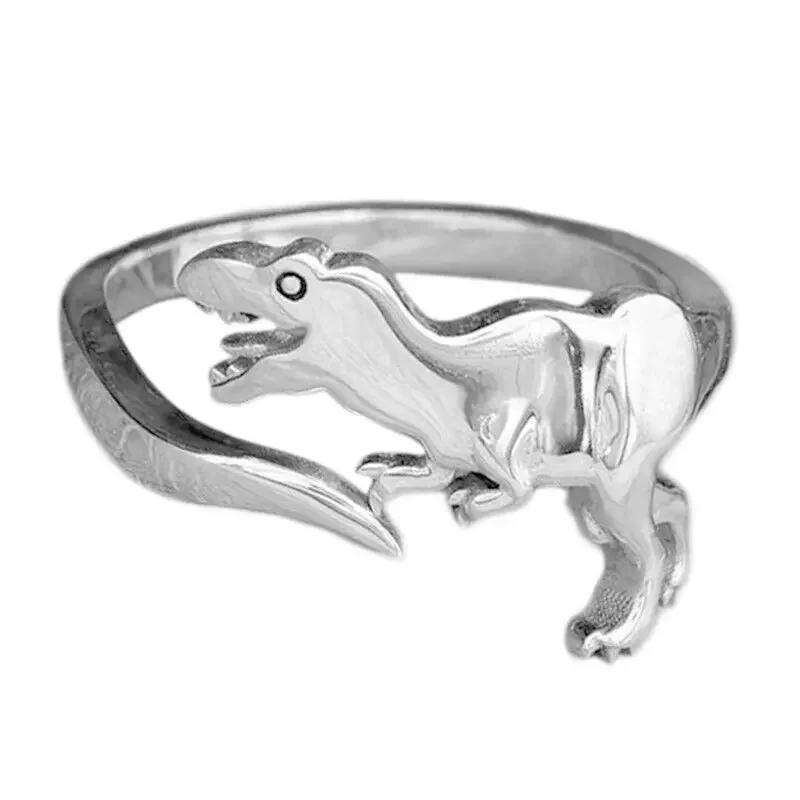 

Cute Dinosaur Rings Long-necked Dragon Stegosaurus Jewelry Toy Cute Animal Open Adjustable Ring Gift for Men Women Rings resizable
