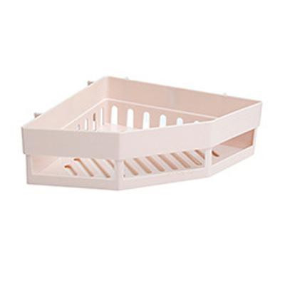Seifenwaschregal Badezimmer Dreibein Wandmontiert Ecke Nahtloser Organizer Ständer(beige)