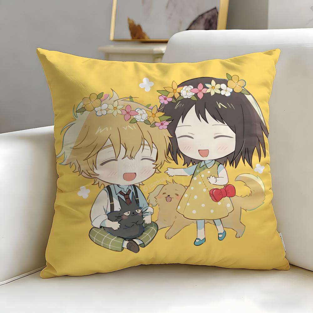 popular anime Skip and Loafer Cushion Cover Soft & Easy-Wash Pillow Case – Versatile for Couch, Bed, Travel and Office