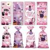 50pcs Exquisite Halloween Candy Bag Cute Drawstring Bag Snacks Candy Biscuit Bag  Trick or Treat