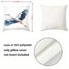 Flying Cranes Pattern Decorative Throw Pillow Cover Polyester Sofa Cushion Case for Living Room Bed Headboard Home Decor