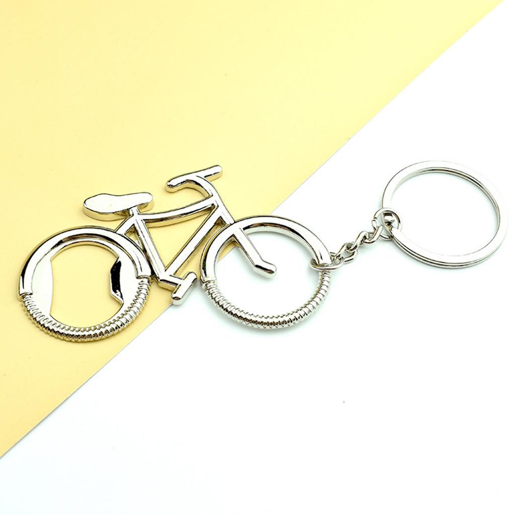 Creative Bike Keychain Bottle Opener Alloy Gift Bag Backpack Hanging Decoration For Men Cycling Enthusiasts