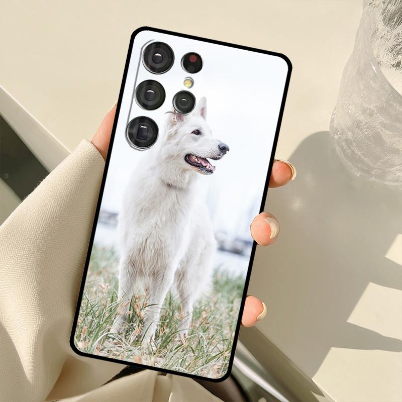 Cartoon German Shepherd Dog Case For Samsung Galaxy S23 Ultra S21 S22 S24 S25 Ultra S9 S10 Plus S25 FE S20 FE Back Cover