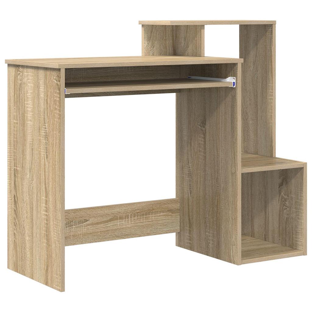 Computer desk with storage shelves, multifunctional bedroom vanity, computer desk for living room and study, 106 x 41 x 88.5 cm
