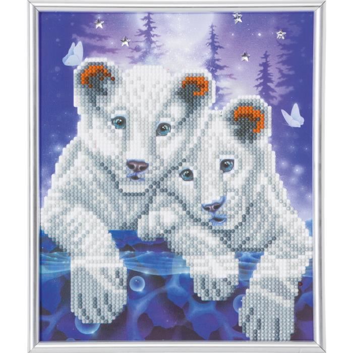 Diamond Painting - Diamond Painting - Picture Frame Crystal Art - 21x25cm - Multicolore - Tigre