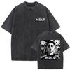 Washed Vintage Rapper Morad MDLR Graphic Print T Shirts Men Women Fashion Hip Hop Oversized Short Sleeve Men's Cotton T-shirts