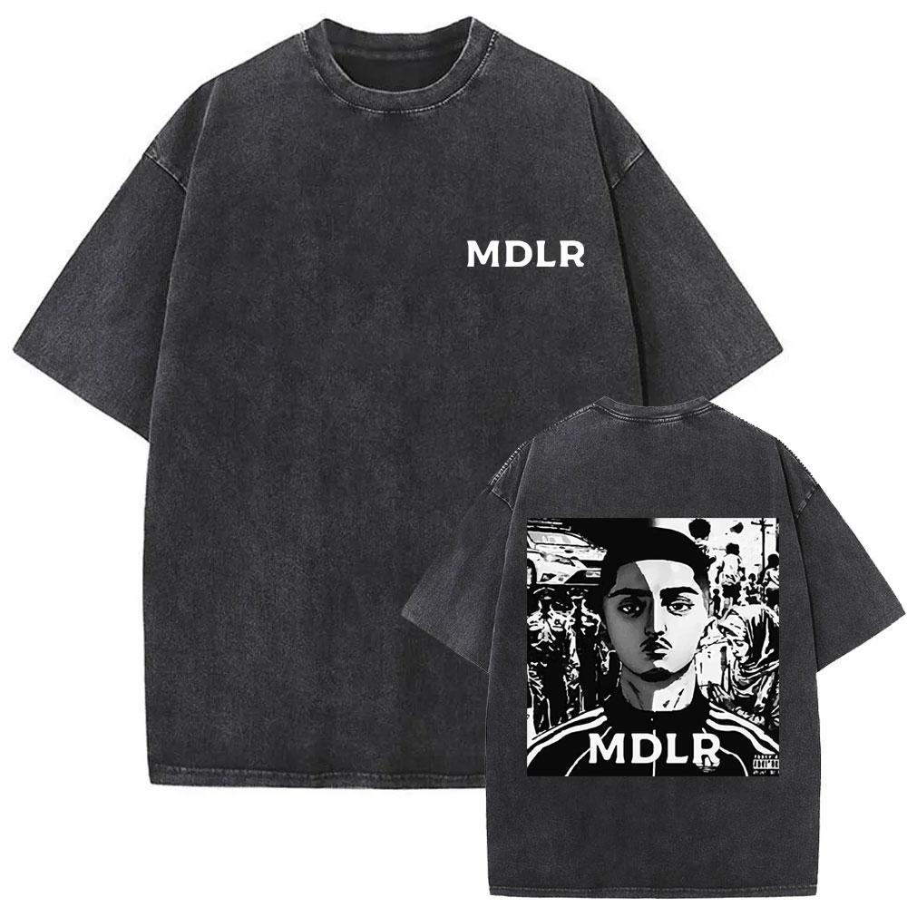 Washed Vintage Rapper Morad MDLR Graphic Print T Shirts Men Women Fashion Hip Hop Oversized Short Sleeve Men's Cotton T-shirts